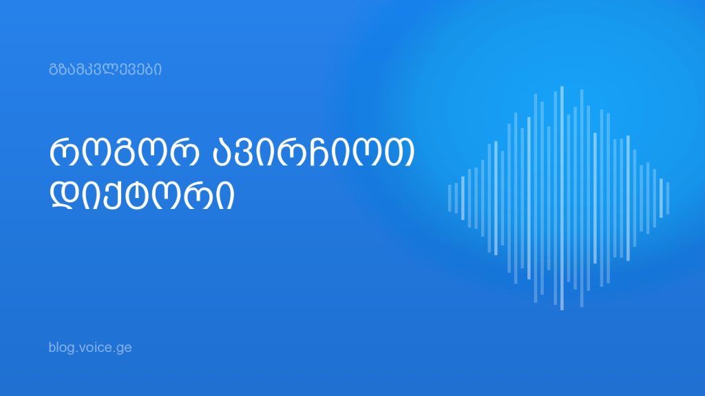როგორ ავირჩიოთ დიქტორი
